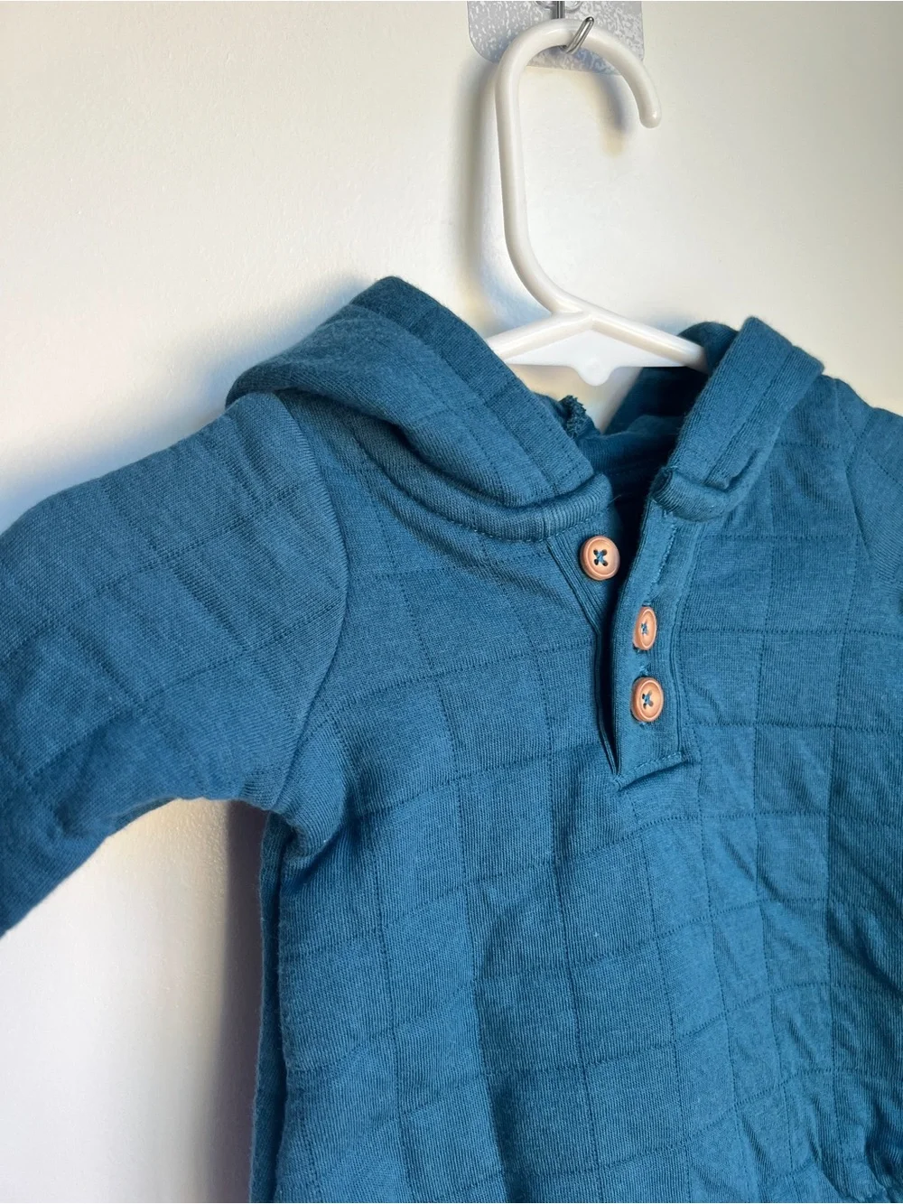 Carter’s Hooded Bubble Romper Bodysuit | Newborn | Teal